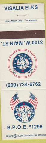 Matchbook Cover - Elks Club Visalia CA