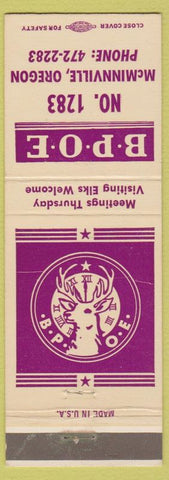 Matchbook Cover - Elks Club McMinnville OR