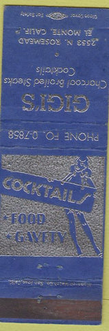 Matchbook Cover - Gigi's Restaurant El Monte CA girlie