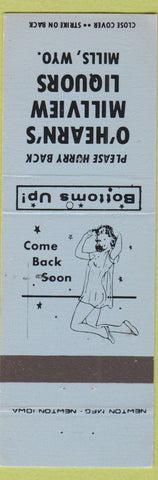Matchbook Cover - O'Hearn's Millview Liquor Mills WY girlie