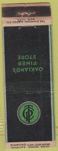 Matchbook Cover - Oakland CA Store DQ