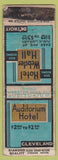 Matchbook Cover - Hotel Webster Hall Detroit Auditorium Cleveland OH DQ WORN