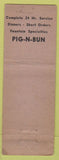Matchbook Cover - Gernon Ivory Restaurant Rock Falls IL low phone #