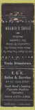 Matchbook Cover - E&K Sales South Bend Vending Safety First Manhattan WORN