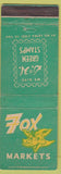Matchbook Cover - Fox Markets S&H Green Stamps