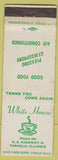 Matchbook Cover - White House Tuscola IL low phone #