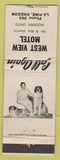 Matchbook Cover - West View Motel La Pine OR low phone #
