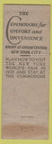 Matchbook Cover - Commodore Hotel New York City