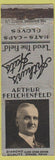 Matchbook Cover - Arthur Feilchenfeld Arthur's Hats DQ Chicago IL