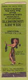 Matchbook Cover - Sue & Joe's Lunch New York City pinup WORN