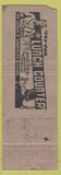 Matchbook Cover - Sue & Joe's Lunch New York City pinup WORN