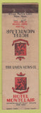 Matchbook Cover - Hotel Montclair New York City WORN