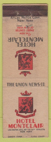 Matchbook Cover - Hotel Montclair New York City WORN