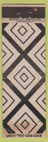 Matchbook Cover - Advertizit Match Safety first Newark NJ