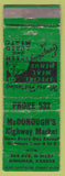 Matchbook Cover - McDonough's Highway Market Kingman KS low phone # POOR