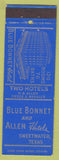 Matchbook Cover - Blue Bonnet Hotel Sweetwater TX Federal