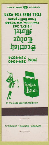 Matchbook Cover - Scottish Lodge Motel Ferndale WA girlie