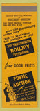 Matchbook Cover - Public Auction Milwaukee WI SAMPLE