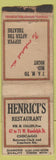 Matchbook Cover - Henrici's Restaurant Chicago IL DQ BOBTAIL LONG