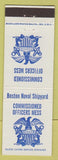 Matchbook Cover - Officers' Mess Boston MA Naval Shipyard