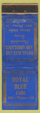 Matchbook Cover - Royal Blue Cabs taxi low phone Juneau AK WORN