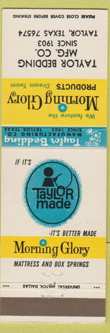 Matchbook Cover - Morning Glory Mattresses Taylor TX girlie back