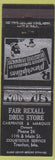 Matchbook Cover - Fair Rexall Drug Stores Trenton MO low phone #