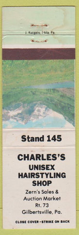 Matchbook Cover - Charle's Unisex Salon Gilbertsville PA WEAR