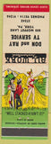 Matchbook Cover - Don Ray TV Service York PA hillbilly