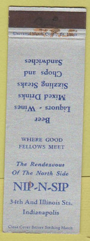 Matchbook Cover - Nip N Sip Indianapolis IN SAMPLE
