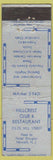 Matchbook Cover - Hillcrest Club Restaurant Newark NJ
