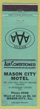 Matchbook Cover - Mason City Motel Mason City IL low phone # WEAR