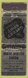 Matchbook Cover - North Webster Tavern North Webster IN low phone #