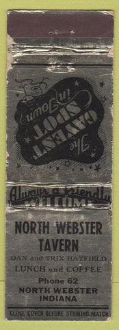 Matchbook Cover - North Webster Tavern North Webster IN low phone #
