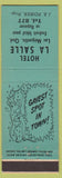 Matchbook Cover - Hotel La Salle Lac Megantic QC girlie