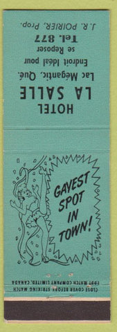Matchbook Cover - Hotel La Salle Lac Megantic QC girlie