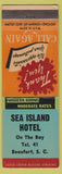 Matchbook Cover - Sea Island Hotel Beaufort SC