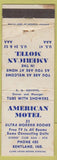 Matchbook Cover - American Motel Kentland IN low phone WEAR