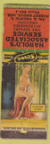 Matchbook Cover - Harold's Service Forest Grove OR low phone pinup WEAR