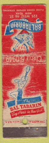 Matchbook Cover - Bal Tabarin New York City girlie POOR