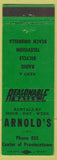 Matchbook Cover - Arnold's Rentals Provincetown MA low phone #