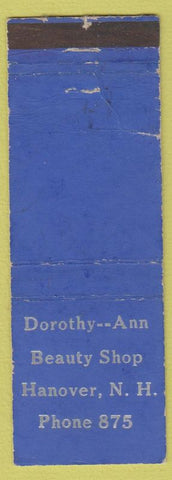 Matchbook Cover - Dorothy Ann Beauty Shoppe Hanover NH low phone # WORN