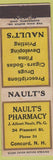 Matchbook Cover - Nault's Drugs Concord NH low phone #