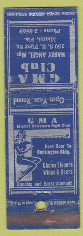 Matchbook Cover - GMA Club Miami FL girlie