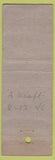 Matchbook Cover - GMA Club Miami FL girlie