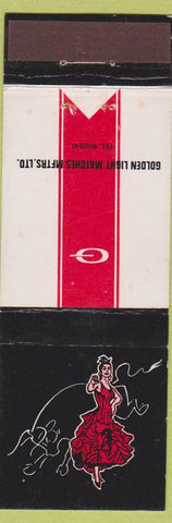 Matchbook Cover - Golden Light Matches girlie