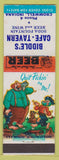 Matchbook Cover - Biddle's Cafe Tavern Cromwell IN low phone # hillbilly