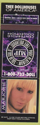 Matchbook Cover - Dollhouse Strip Clubs Marjorie chain girlie