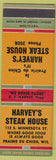 Matchbook Cover - Harvey's Steak House Prairie Du Chien WI low phone #