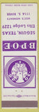 Matchbook Cover - Elks Club Seguin TX